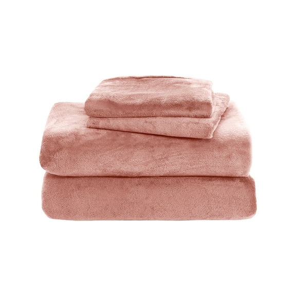 CASAFUN Premium Elegants Comfort Luxuriously Soft 3-Piece Velvet Plush Flannel Sheet Set - Cozy Warm-Antis-Statics- Non Pilling Fuzzy Velvet Flannel Sheet Set for Hotel Home Bedroom