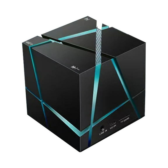 CASAFUN Premium Multi-Functional Bluetooth Speaker with Colorful Lights,High definition calls and Intelligent Noise Reduction,HIFI 360° Powerful bass,FM Radio,AUX Support & Memory Card Slot