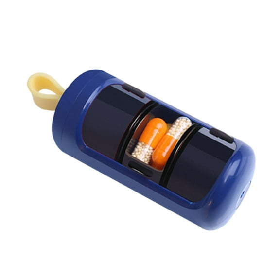 CASAFUN Protable Pill Organizer with 3 Compartments, Travel Pill Box Pill Case Anti-Mixing & Wide Opening, Compact Pill Container Holder for Vitamins Fish Oils Medications