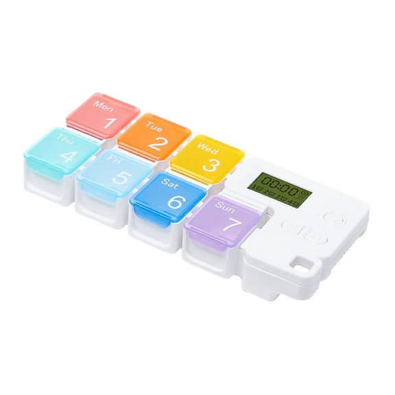 CASAFUN Protable Pill Organizer Airtight Pills Dispenser, Travel Pill Box Pill Case Anti-Mixing & Wide Opening, Compact Pill Container Holder for Vitamins Fish Oils Medications