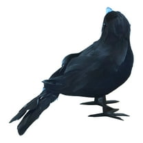 CASAFUN Realistic Crows Halloween Handmade Crow Prop Feathered Black Crows Props Raven Scene Birds Decoration