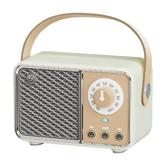 CASAFUN Retro Aesthetics Mini Wireless Bluetooth Speaker,Wireless Audio with Stereo Sound, Memory Card Playback, and One-Click Hands-Free Calling for Home Party Outdoor Travel Camping Beach