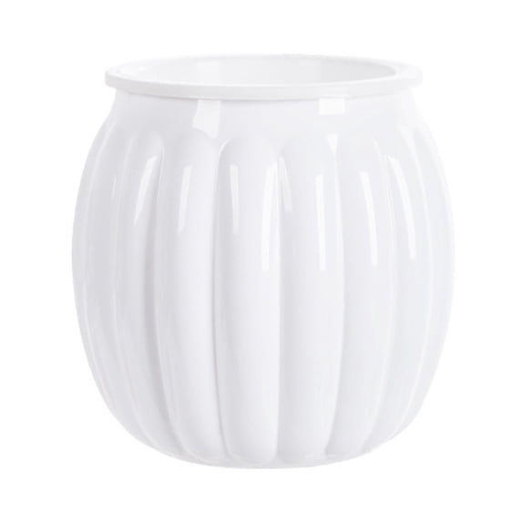 CASAFUN Self Watering Pumpkin Planters 4.3 Inch Clear Automatic Water Absorbing Plastic Pot Round Hydroponic Plant Flower Pots for all Plants, Succulents, Herb, African Violets