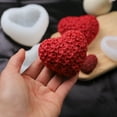 thumbnail image 1 of CASAFUN Silicone 3D Rose Flower Mold Love Heart Shape Fondant Soap Cake Mould for Chocolate Wedding Valentine, 1 of 5