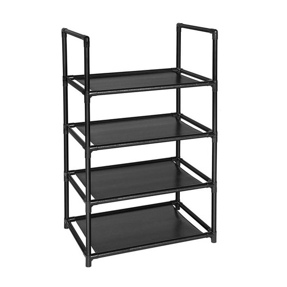CASAFUN Simple Trending Multi-Tier Stackable Shoe Rack, Expandable & Adjustable Fabric Shoe Shelf Storage Organizer, Shoe Cubby Shoe Holder Stand for Closet, Entryway, Dorm, Bedroom, Living Room