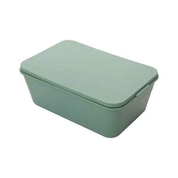 CASAFUN Simples Portable Wheat straw Lunch Box Food Storage Container with Lid Leakproof Food Preparation Container for Storage Office Home Refrigerator,Frozen Storage Box