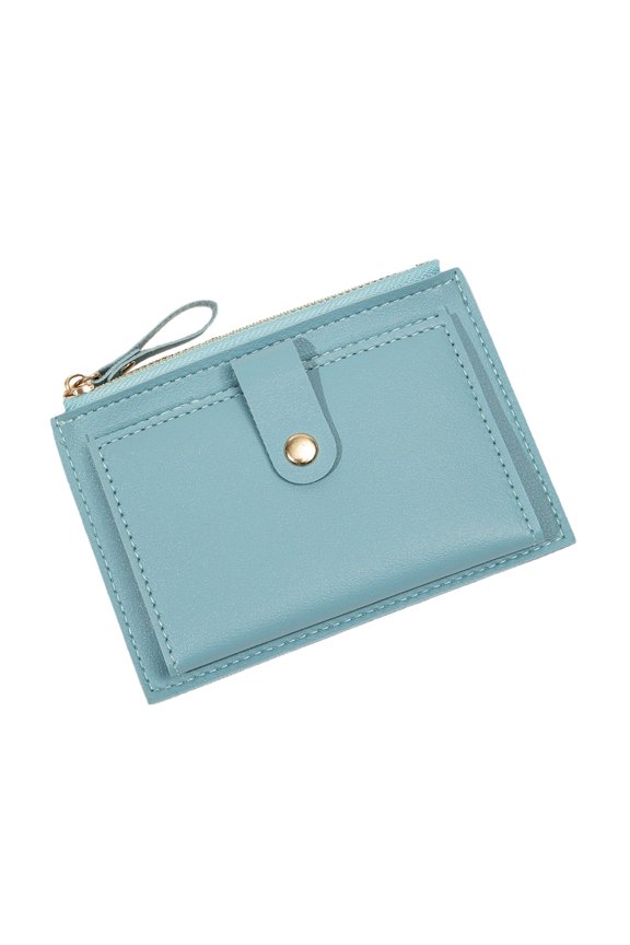 Slim Student Short Small Wallet Fashion Zipper Card Bag Korean Version Cute Ladies Pocket Purse Portable Storage Bag Ladies Gift Birthday Gift Purse