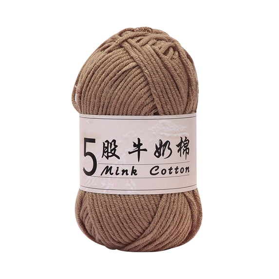 Cififendec Soft Milk Cotton Yarn Skeins for DIY Doll Sweater Hats Scarf Shawl Light, 5 Strands Worsted, 50g per Ball for Crochet & Hand Knitting