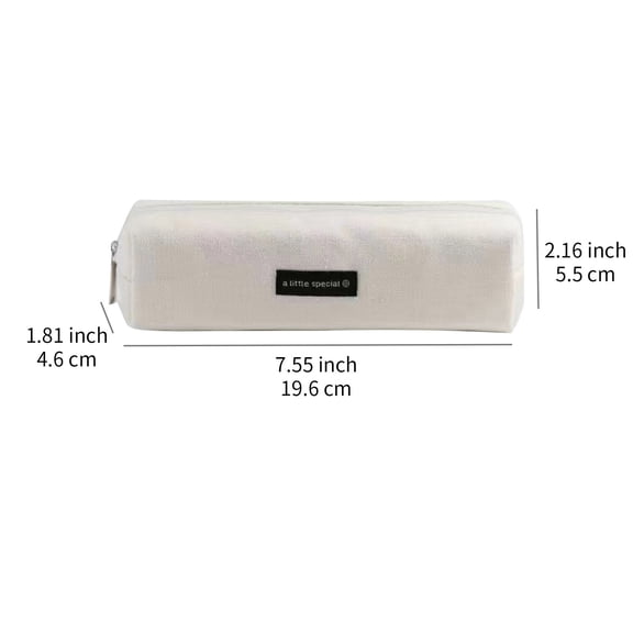 CASAFUN Solid Color Small Canvas Pencil Case Stationery Box Pencil Case Student Male And Female Stationery Bag Large Capacity Pencil Case Storage Box for Travel Office