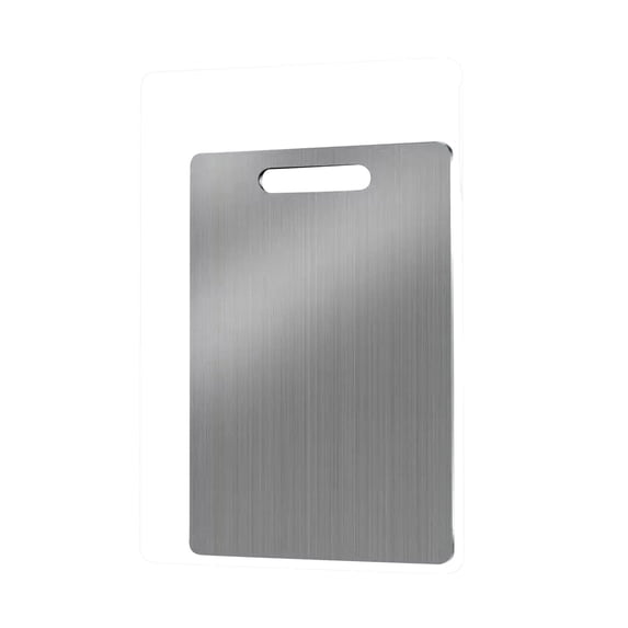 CASAFUN Stainless Steel Cutting Boards for Kitchen, Large Cutting Board for Meat, Dishwasher Safe Reversible Double Sided Chopping Boards with Easy Grip Handle for Cooking