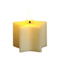 thumbnail image 1 of CASAFUN Star Shape Flameless Flickering Candles with Remote,White LED Battery Operated Pillar Candles Pack of 1 for Wedding Festival White, 1 of 6