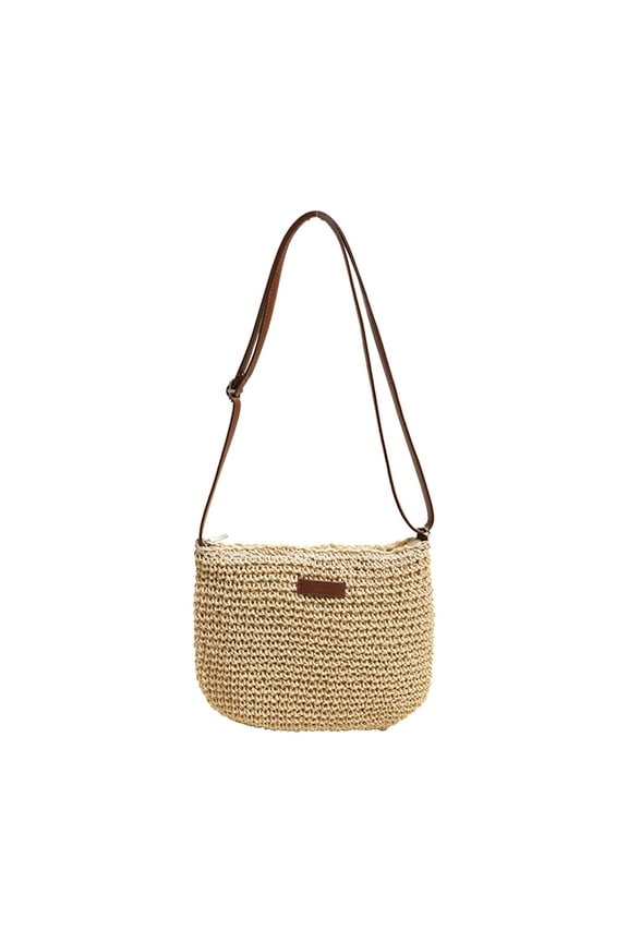 Straw Bag Woven Purse Straw Crossbody Bags for Women Straw Handmade Bag for Women for Casual Beach