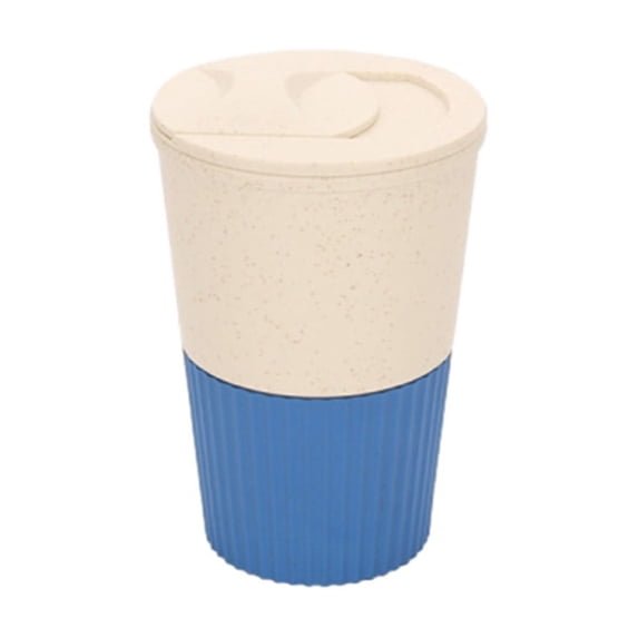 CASAFUN Straw Office Restaurant Coffee Cup with Push-pull Lid,Small Mouth Design,Plastic Household Water Cup Breakfast Cup Outdoor Gift