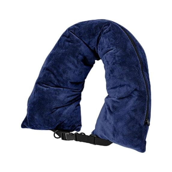 CASAFUN Stuffable Travel Pillow-Stuffable Neck Pillow for Travel-Soft Velvet Stuffable Travel Neck Pillow Portable Plane Neck Pillow Case Cover Stuffable with Clothes for Airplane
