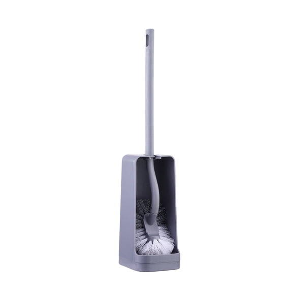 CASAFUN Toilet Bowl Brush Holder Set,Curved Design with Holder for Deep Cleaning Under Rim,Compact Hidden Scrubber for Small Space,Modern RV Bathroom Accessories