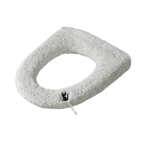 CASAFUN Toilet Seat Warmer, Elongated Toilet Seat Cover, Padded Toilet Seat Cushion, O-shaped Washable or Portable Toilet Lid Tank Cover