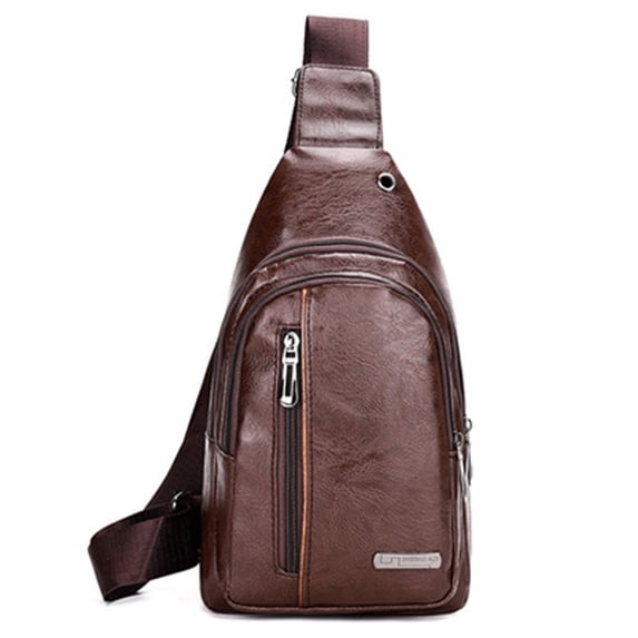 CASAFUN Trendy Sling Bag Chest Bags for Men and Women, Casual Shoulder Backpack Fanny Pack Small Crossbody Daypack with Earphone Hole for Travel Hiking Running Camping Outdoor Trip