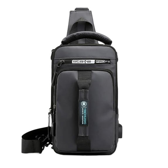 CASAFUN Trendy Sling Bag for Men and Women Casual Shoulder Backpack Chest Bags Small Crossbody Daypack with Earphone Hole for Travel Hiking Camping Outdoor Trip