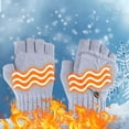 thumbnail image 1 of CASAFUN USB Heated Gloves Fingerless for Men Women USB Electric Hand Warmers Gloves Winter Knitting Heated Gloves Warm Full Half Heating Gloves Rechargeable Washable, 1 of 5