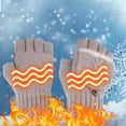 thumbnail image 1 of CASAFUN USB Heated Gloves Fingerless for Men Women USB Electric Hand Warmers Gloves Winter Knitting Heated Gloves Warm Full Half Heating Gloves Rechargeable Washable, 1 of 5