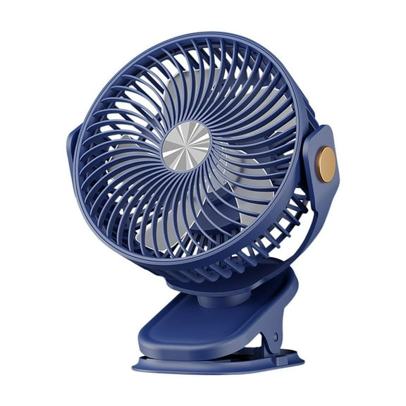 CASAFUN USB Small Desk Fan with LED Light, Clip-on Fans with 3 Speeds Strong Airflow, Personal Table Fan for Home,Office, Bedroom