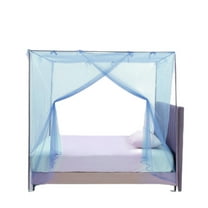 CASAFUN Universal Bed Mosquito Net,Dense Mesh and Easy to Install,Bedroom Decorative Rectangular Shape for Home & Travel,Single Side Opening Canopy Net Curtains for Dorm Sleeping