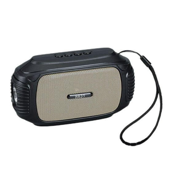 CASAFUN Versatile Portable Bluetooth Speaker with Flashlight, Card Slot, and Backpack Pendant - Waterproof, Shockproof, and Perfect for Outdoor Adventures