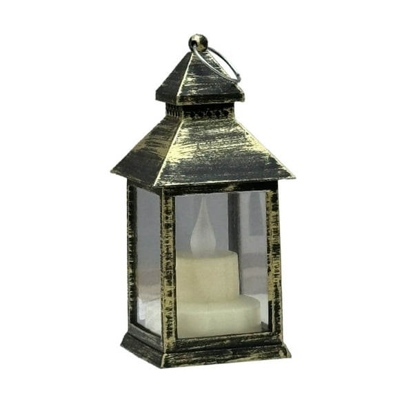 CASAFUN Vintage Lantern Decorative LED Flickering Flameless Candle with Timer, Battery Powered LED Decorative Hanging Lanterns for Indoor Outdoor Garden Yard Home Decor