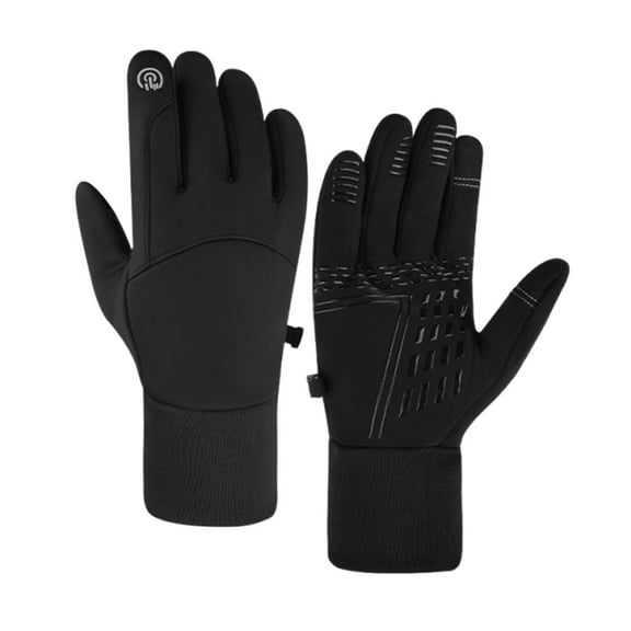 CASAFUN Winter Warm Gloves,Thermal Black Warm Gloves for Men Women Waterproof Touchscreen Non-Slip Freezer Gloves for Driving,Cycling,Hiking,Skating