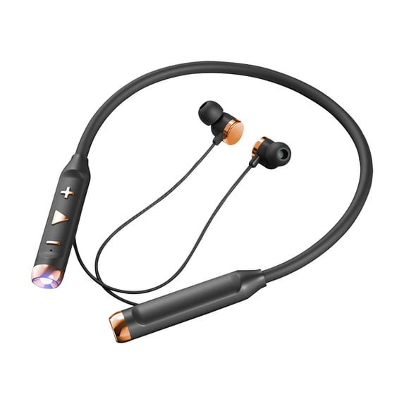 CASAFUN Wireless Neck Hanging Bluetooth Headset with Flashlight Gaming Sports Ultra Long Heavy Bass Noise Reduction Hanging Neck Bluetooth Headset for Home Office Travel