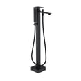 thumbnail image 1 of CASAINC 1-Handle Floor Mount Freestanding Tub Faucet with Handheld Shower in Matte Black, 1 of 11