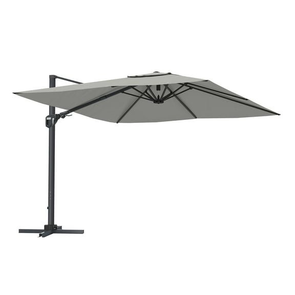 CASAINC 11FT Square Cantilever Patio Umbrella in Gray (without Umbrella Base)
