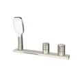 thumbnail image 1 of CASAINC 2 Handle Roman Bathroom Tub Faucet with 3 Function Handheld Sprayer, Brushed Nickel, 1 of 8