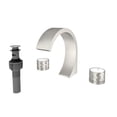thumbnail image 1 of CASAINC 2 Handle Widespread Bathroom Faucet with Matching Pop Up Drain, Brushed Nickel, 1 of 2