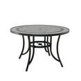 thumbnail image 1 of CASAINC 48 in. W Aluminum Ceramic Tile Top Round Dining Table with Umbrella Hole Not included Chair, 1 of 7