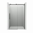 thumbnail image 1 of CASAINC 48 in. W x 76 in. H Sliding Frameless Shower Door in Matte Black Finish with Soft-closing and 3/8 in.Tempered Glass, 1 of 9