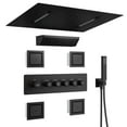 thumbnail image 1 of CASAINC 5-Spray Rectangular Shower Head 2.5 GPM with Body Spray in Matte Black, Valve Included, 1 of 10