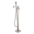thumbnail image 1 of CASAINC Brushed Nickel Single-Handle Floor-Mounted Bathtub Faucet High Flow Bathroom Tub Filler with Hand Shower, 1 of 10