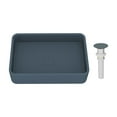 thumbnail image 1 of CASAINC 20" Concrete Rectangular Bathroom Vessel Sink with Strainer, Blue Ashes, 1 of 8
