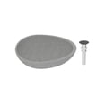 thumbnail image 1 of CASAINC 21" Concrete Egg Shaped Bathroom Vessel Sink with Drain, Mottled Bluish Gray, 1 of 8