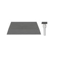 thumbnail image 1 of CASAINC Concrete Rectangular Bathroom Vessel Sink Art Basin in Mottled Bluish Grey with X-Diversion Line and Drainer, 1 of 8
