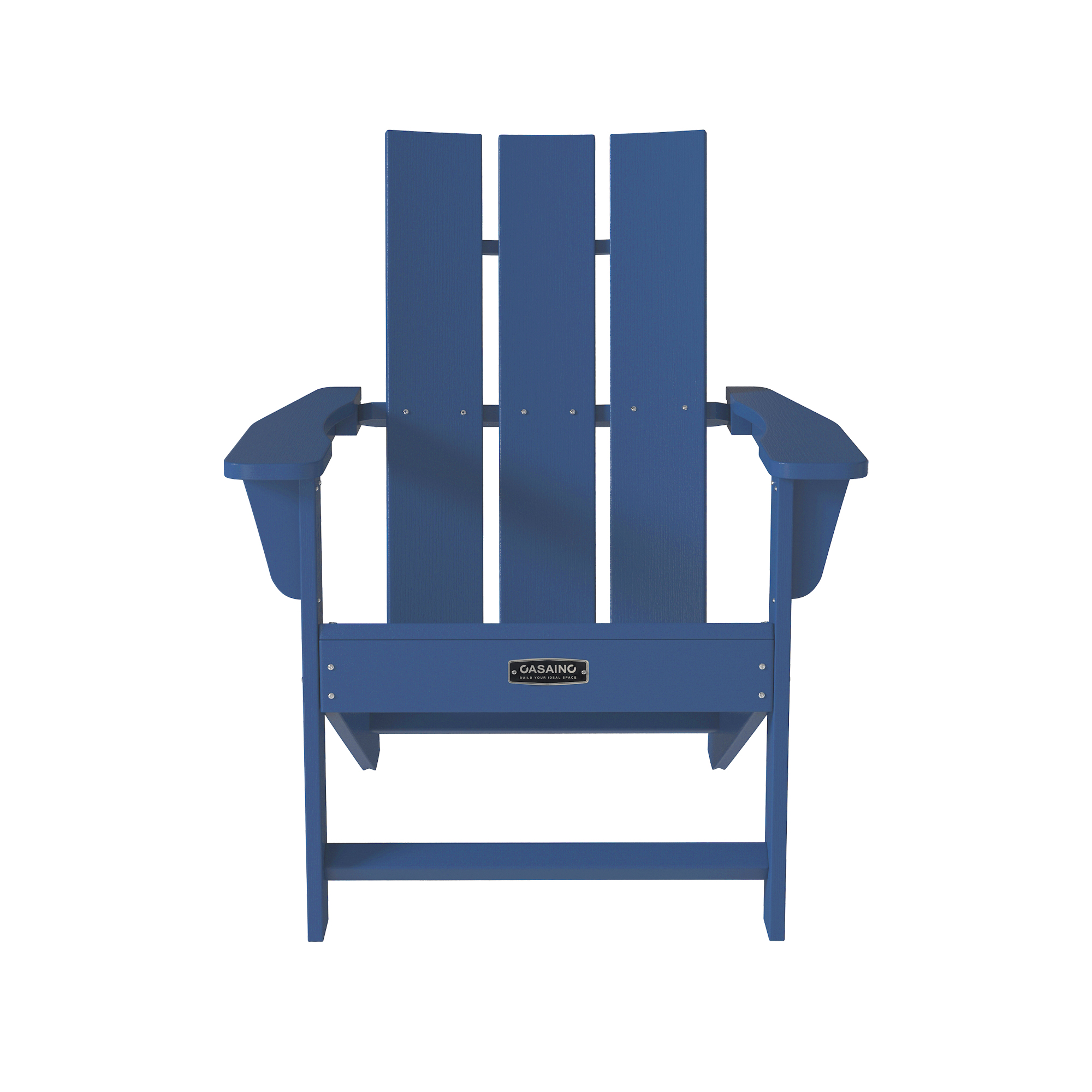 CASAINC Modern Blue 3-Pack 4.7 inch W Arm Outdoor Patio Folding Wood Adirondack Chair