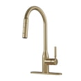 thumbnail image 1 of CASAINC Pull Down Sprayer Kitchen Faucet with Advanced Spray and Pull Out Spray Wand in Brushed Gold, 1 of 4