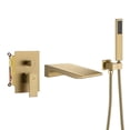 thumbnail image 1 of CASAINC Single-Handle 1-Spray Tub and Shower Faucet in Brushed Gold, Valve Included, 1 of 9