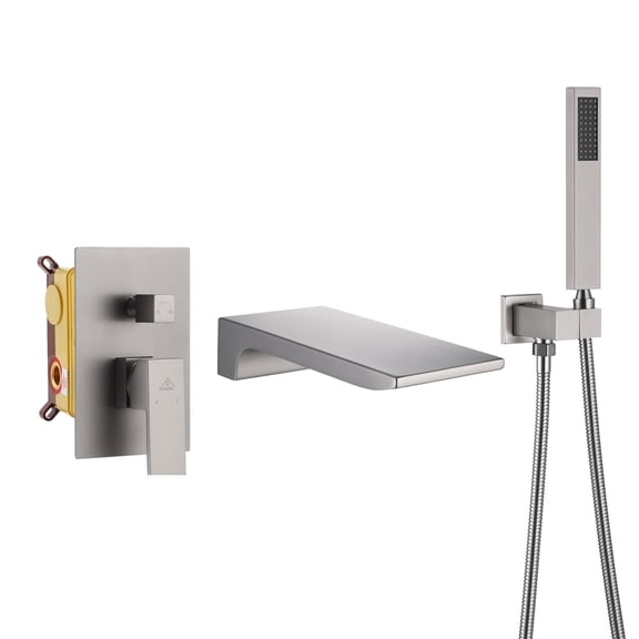 CASAINC Single-Handle 1-Spray Tub and Shower Faucet in Brushed Nickel, Valve Included