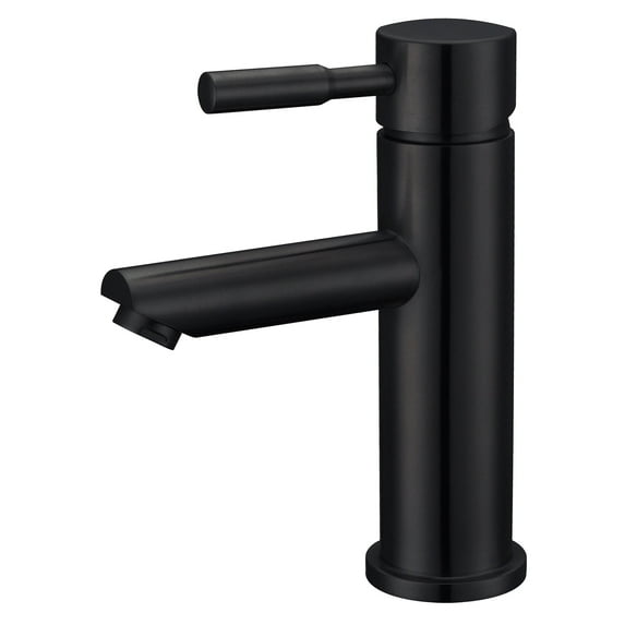 CASAINC Single Handle Deck Mounted Bathroom Faucet Single Hole Spot Resistant Bathroom Sink Faucet in Matte Black