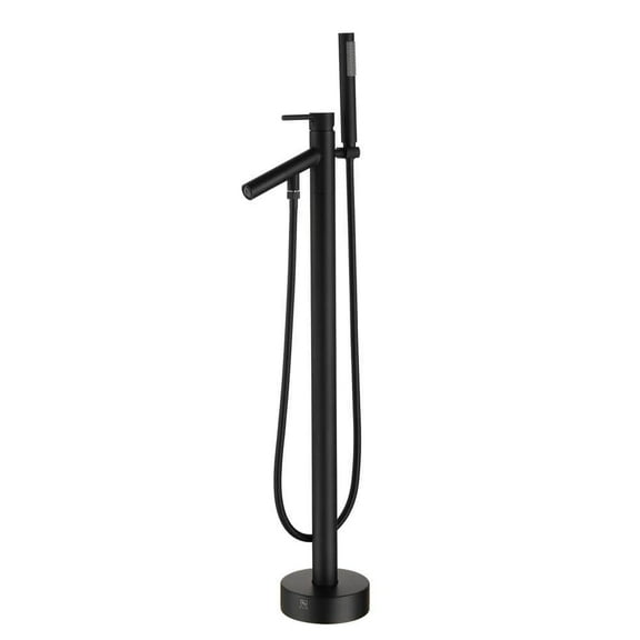 CASAINC Single Handle Freestanding Bath Tub Faucet with Handheld Sprayer, Matte Black