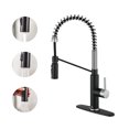 thumbnail image 1 of CASAINC Single Handle Kitchen Faucet with Pull Down Sprayer, Deck Mounted, Brushed Nickel, 1 of 4