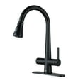 thumbnail image 1 of CASAINC Single Handle Kitchen Faucet with Pull Out Sprayer, Deck Mounted, Matte Black, 1 of 4
