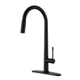 thumbnail image 1 of CASAINC Single Handle Kitchen Faucet with Pull Out Sprayer, Deck Mounted, Matte Black, 1 of 4